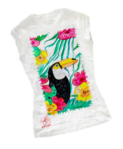 Hand-painted T-shirts - Toucan and Brazil