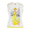 Hand-painted T-shirts - Lady in yellow