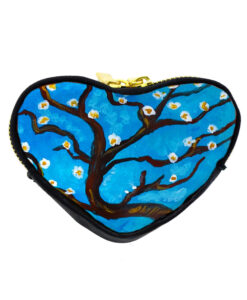 Hand painted coin purse - Almond tree by Van Gogh