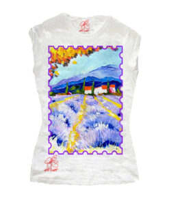 T-shirt dipinta a mano - Provence