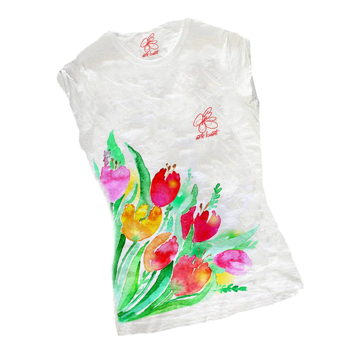 Hand-painted T-shirts - Tulips