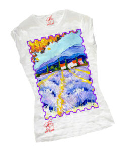 T-shirt dipinta a mano - Provence