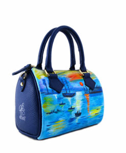 Borsa dipinta a mano - Levar del sole di Monet