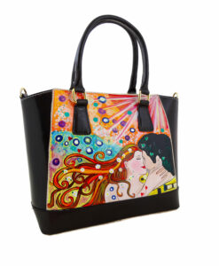 Borsa dipinta a mano – Omaggio al bacio di Klimt