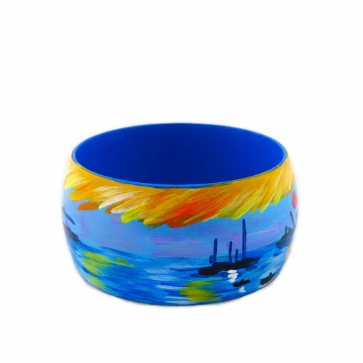 Bracciale dipinto a mano - Levar del sole di Monet