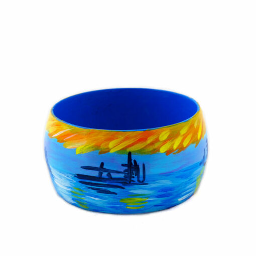 Bracciale dipinto a mano - Levar del sole di Monet