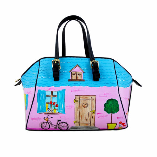 Borsa dipinta a mano - Home sweet home bon ton