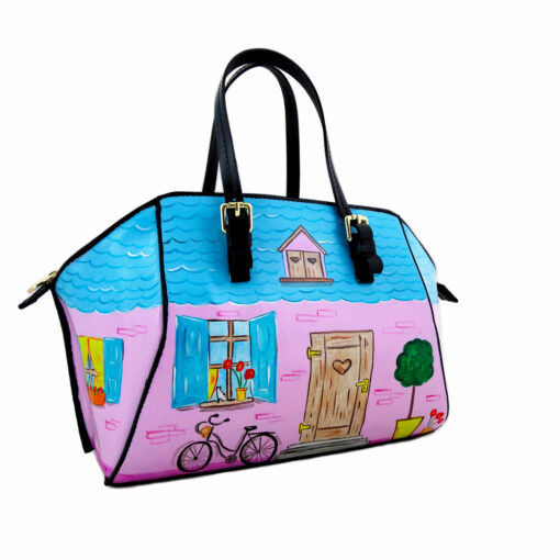 Borsa dipinta a mano - Home sweet home bon ton