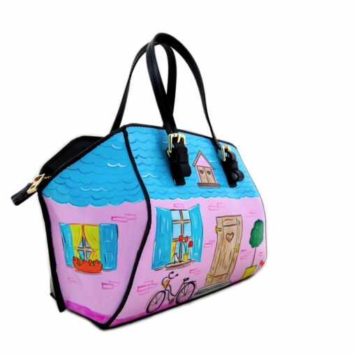 Borsa dipinta a mano - Home sweet home bon ton