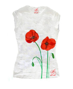 Hand-painted T-shirts - Poppies