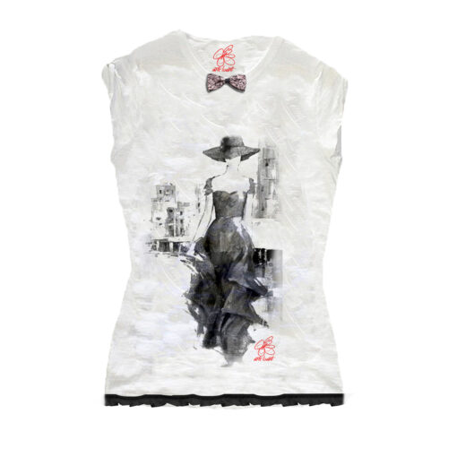 T-shirt dipinta a mano - Chic lady