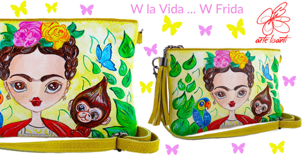 Borsa dipinta a mano - W la vida... W Frida