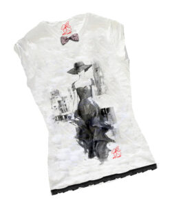 T-shirt dipinta a mano - Chic lady