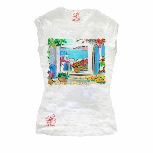 T-shirt dipinta a mano – Greece