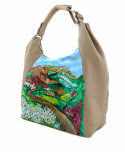 Borsa dipinta a mano – Paesaggio in fiore