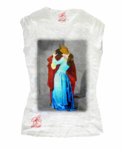 Hand-painted T-shirts - The Kiss by Hayez