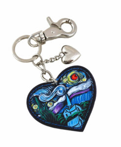 Hand painted keychain - Starry Night by Van Gogh