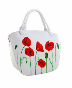 Borsa dipinta a mano - Papaveri