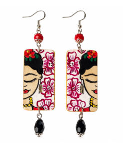 Orecchini dipinti a mano – I Love her, Frida Kahlo