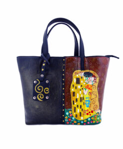 Borsa dipinta a mano - Il bacio di Klimt