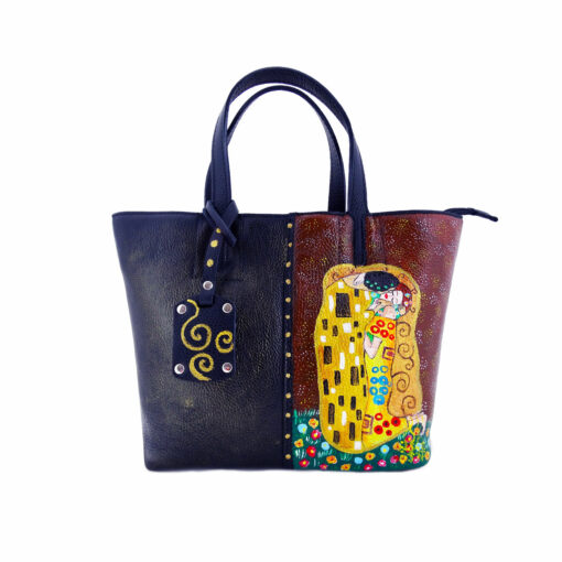 Borsa dipinta a mano - Il bacio di Klimt