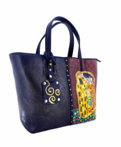 Borsa dipinta a mano - Il bacio di Klimt