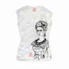 T-shirt dipinta a mano – Passione per Frida black and white