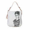 Borsa dipinta a mano - Passione per Frida black and white