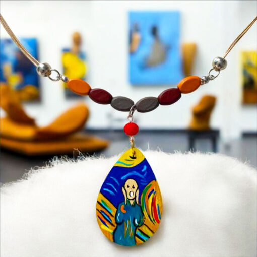 Collana dipinta a mano – L’urlo di Munch