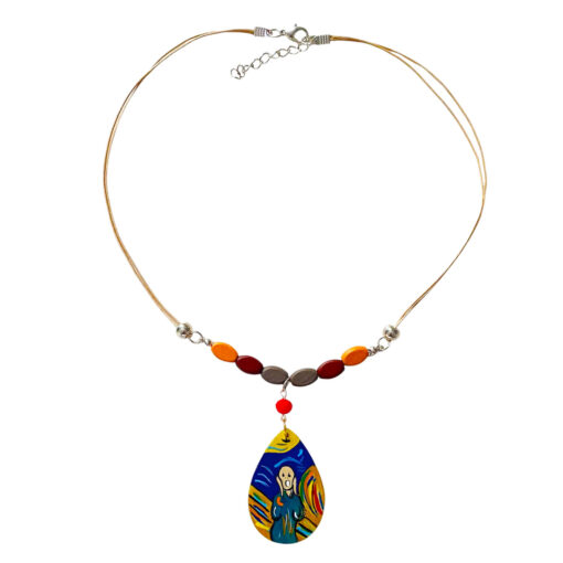 Collana dipinta a mano – L’urlo di Munch