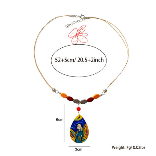 Collana dipinta a mano – L’urlo di Munch