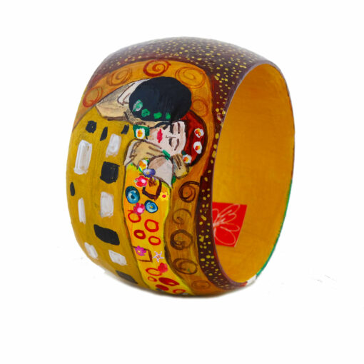 Bracciale dipinto a mano – Il bacio di Klimt