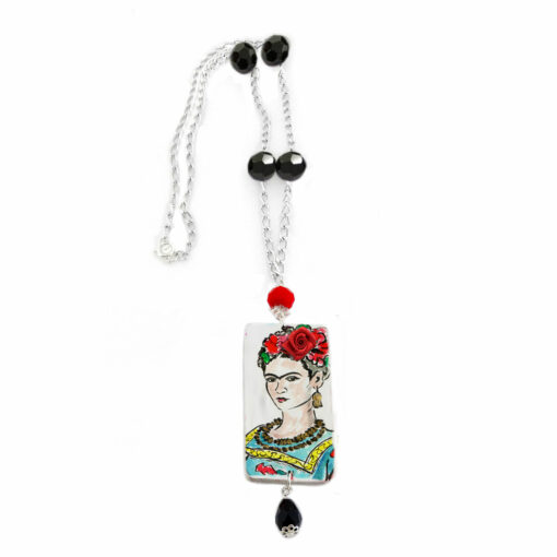 Collana dipinta a mano – Passione per Frida color