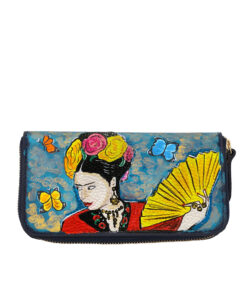 Portafoglio dipinto a mano - Omaggio a Frida Kahlo