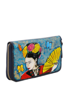 Portafoglio dipinto a mano - Omaggio a Frida Kahlo