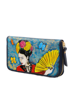 Portafoglio dipinto a mano - Omaggio a Frida Kahlo