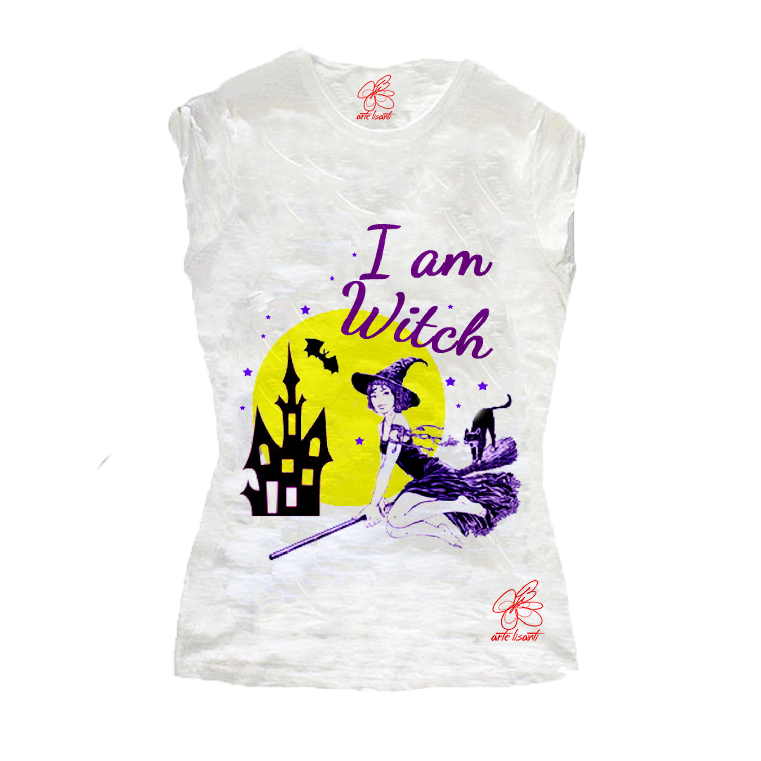 T-shirt dipinta a mano - I am witch