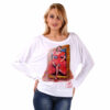 Maglia pipistrello dipinta a mano - Picture girl