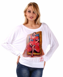 Maglia pipistrello dipinta a mano - Picture girl