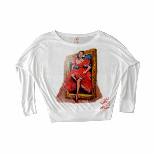 Maglia pipistrello dipinta a mano - Picture girl