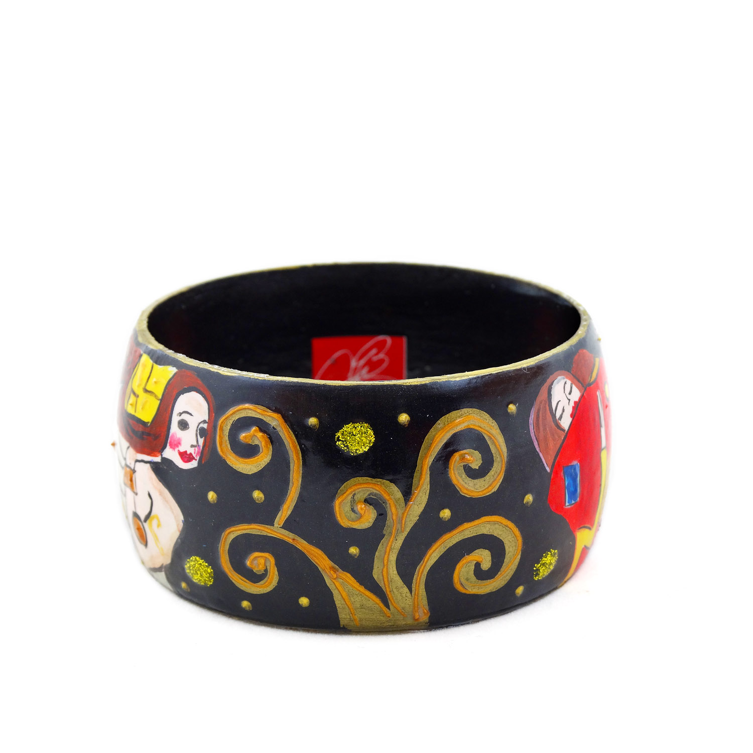 Hand-painted bangle - The Tree of Life by Klimt