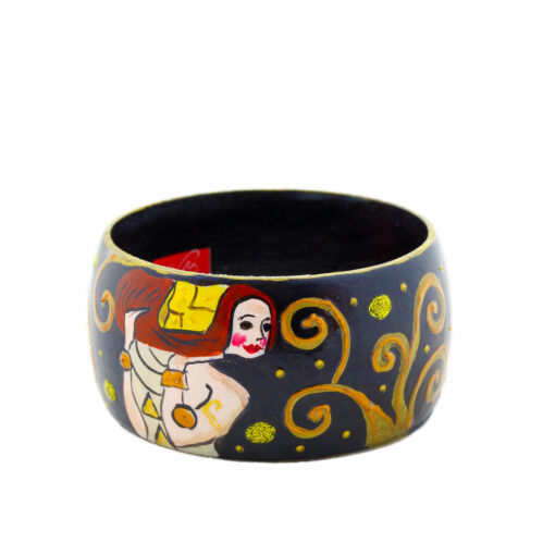 Bracciale dipinto a mano - L'albero della vita di Klimt