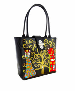 Borsa dipinta a mano - L'albero della vita di Klimt