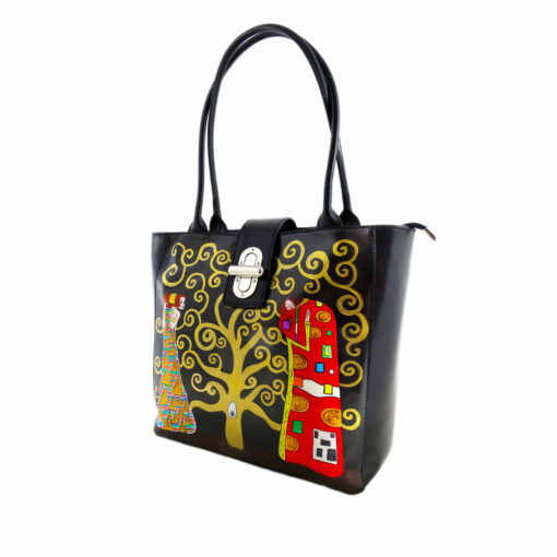 Handpainted bag - The Tree of Life by Klimt