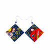 Hand painted earrings - The Tree of Life by Klimt
