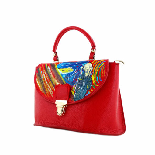Borsa dipinta a mano - L'Urlo di Munch