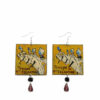 Hand-painted earrings - La Troupe de Mlle Eglantine by Lautrec