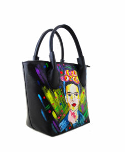 Borsa dipinta a mano – I love Frida Kahlo