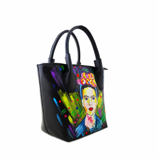 Borsa dipinta a mano – I love Frida Kahlo