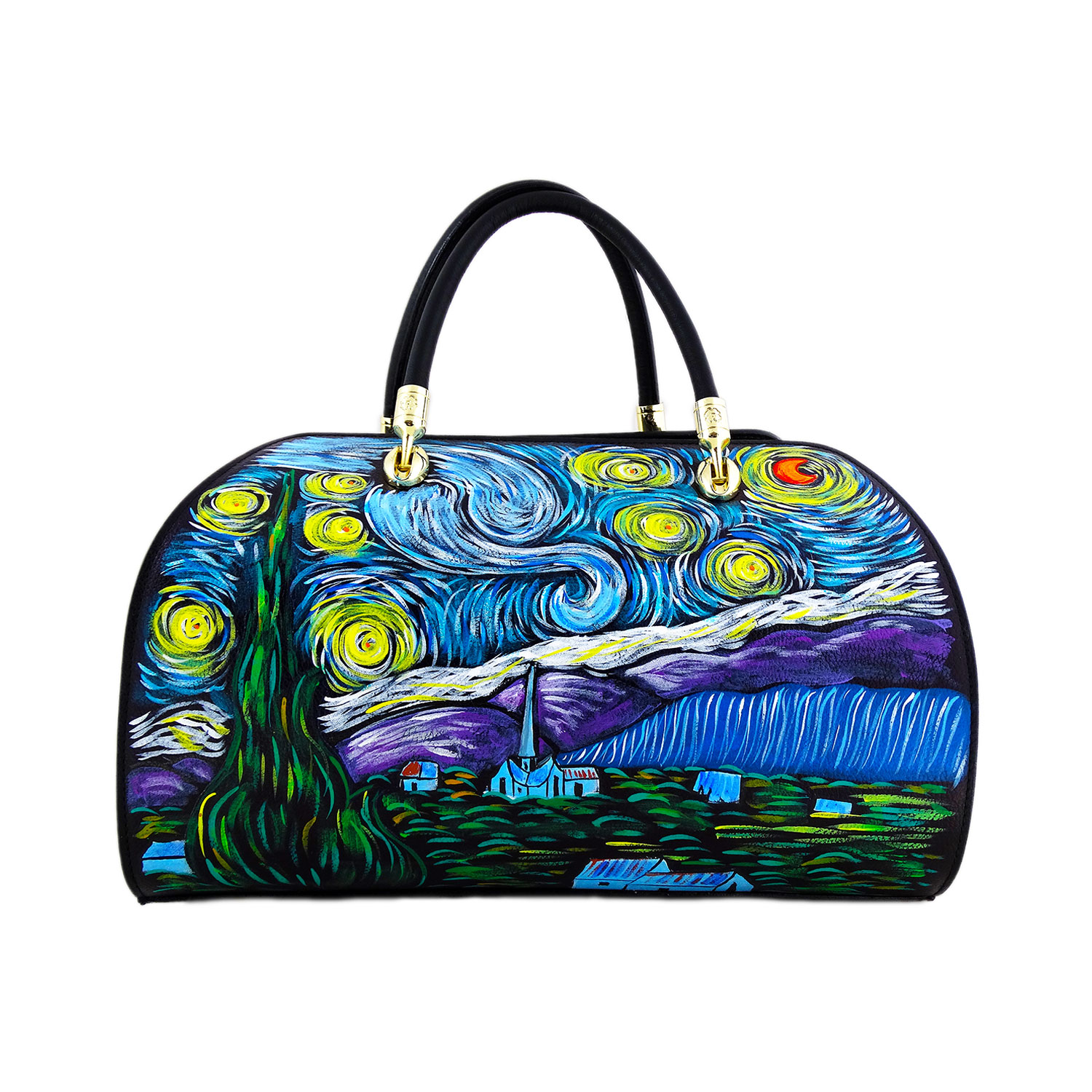 Handpainted Bag The Starry Night By Van Gogh